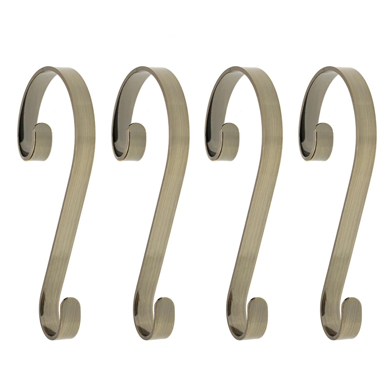 Haute Decor Stocking Scroll® Antique Brass Stocking Holders, 4ct.